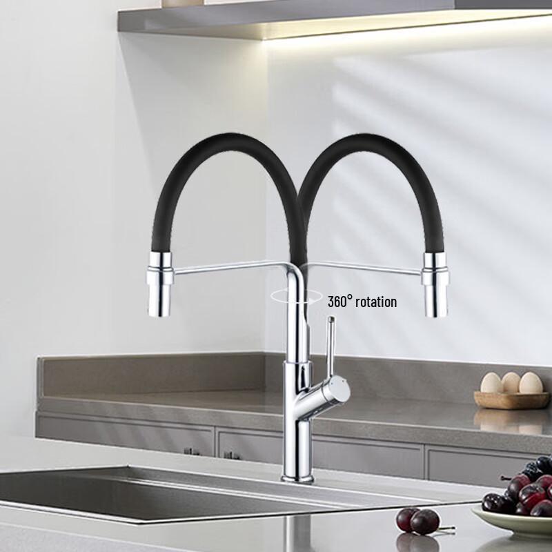 TLXT Kitchen Pull-Out Swivel Mixer Faucet