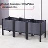 Heightened Deepened 3-Section Plastic Balcony Planter