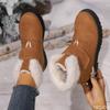 Women's Elegant minimalist snow boots winter new fashionable versatile suede thick soled warm comfortable women's boots