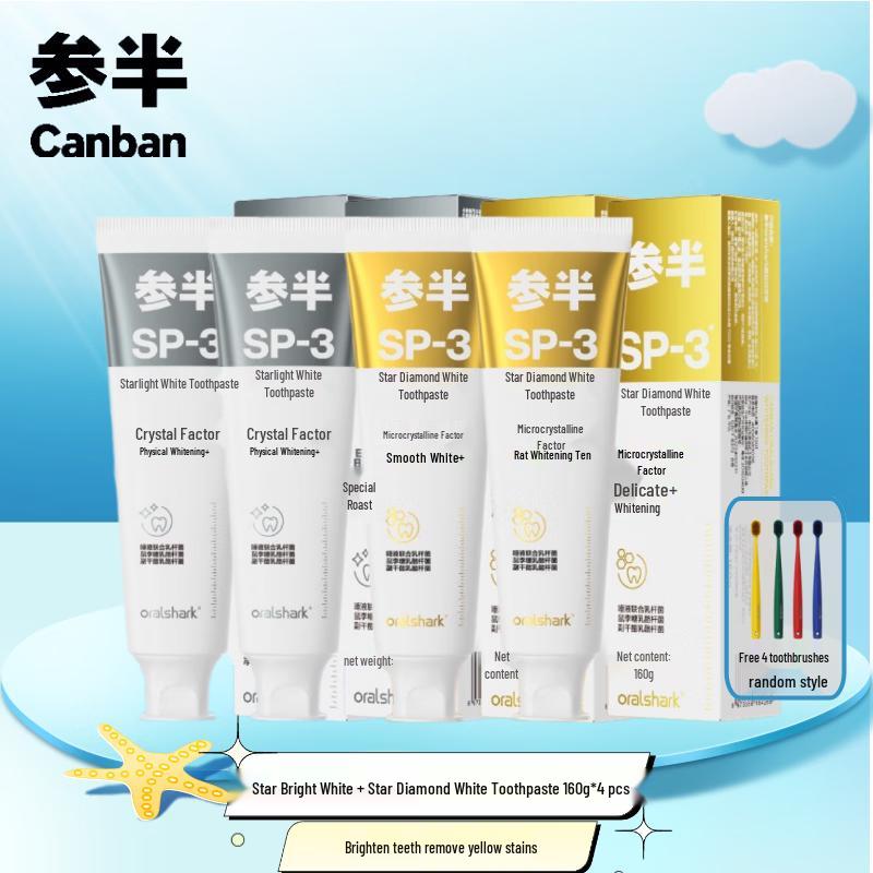 Canban SP-3 Whitening & Fresh Breath Toothpaste 4-Pack