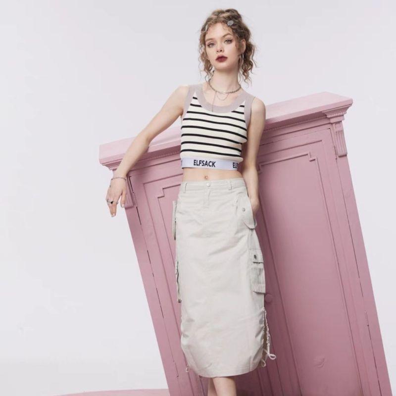 

Майка в короткую полоску, женская весенне-летняя внутренняя одежда, спортивная верхняя одежда, чистое желание, сладкое и пряное S