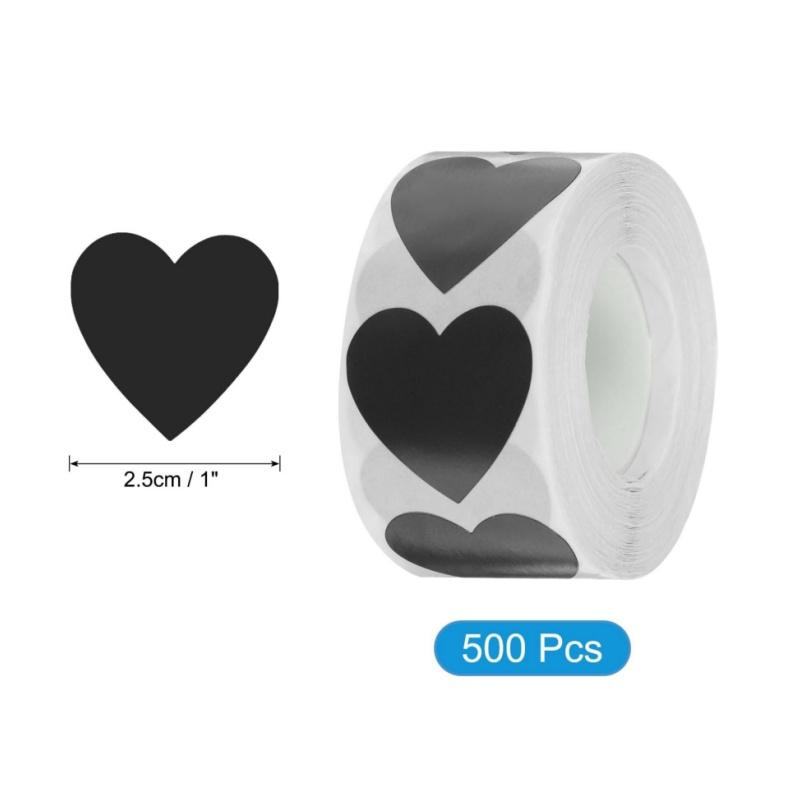500pcs/roll Heart Stickers Roll Valentine's Day Love Shape Labels Removable for Craft Envelopes Boxes Gift Tags Bags Wedding