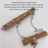 4PCS Natural Wood Parrot Perch Toy Set Includes Swing Platform And Climbing Accessories For Bird Engaging Play