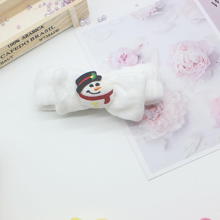Cute Christmas Plush Flannel Headband - Non-slip, Elastic Hair Tie for Women
