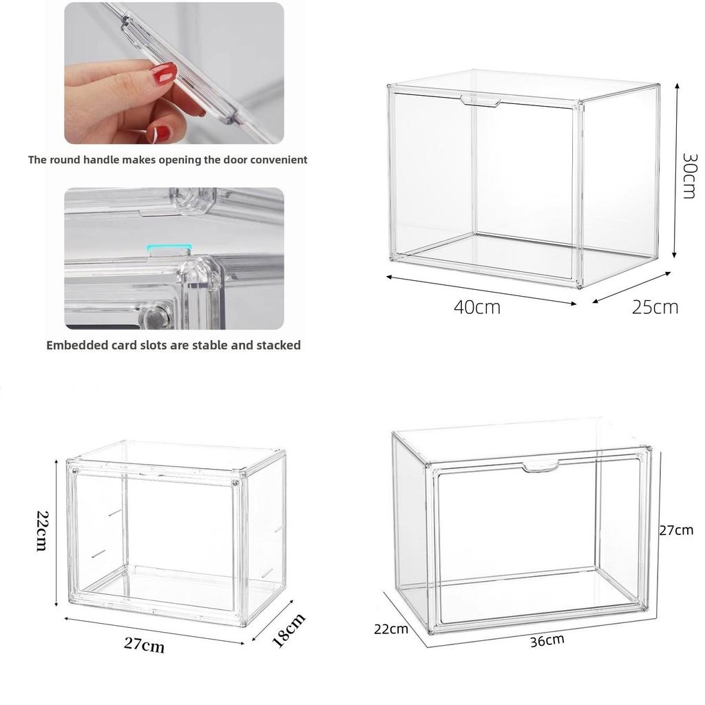 Transparent Plastic Book Storage Box With Lid For Cd Magazine Desktop Organizer