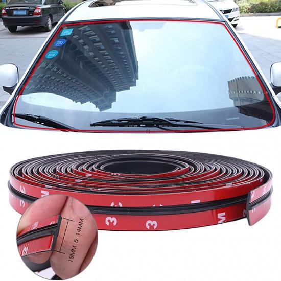 

Car Rubber Sealing Strip Torcarvh Car Weather Stripping Protection Door Edge Windshield Adhesive T Shape Sealing Strip Cover Leak Sound Proofing 14mm, 3M