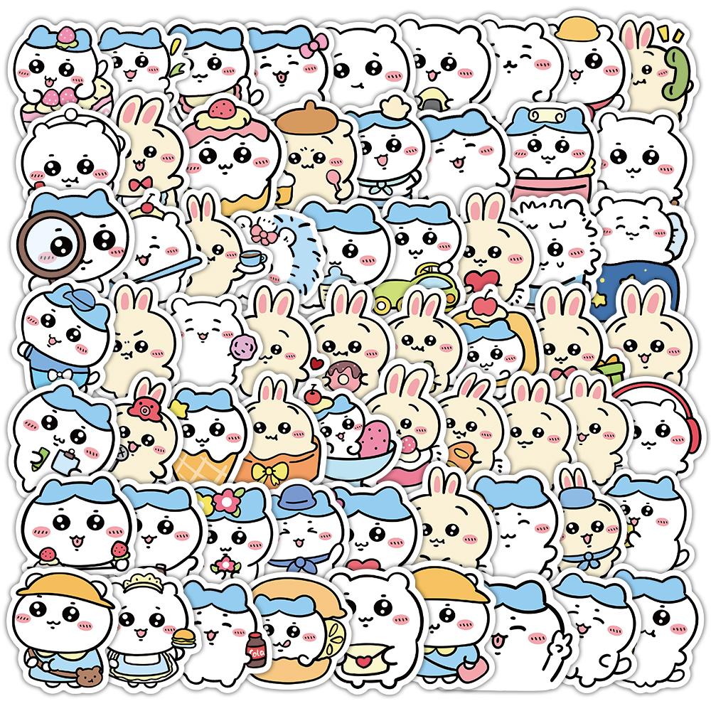 10100Pcs Cartoon Jiikawa Kawaii Stickers Decorative Desk Laptop Scrapbook Stationery Cute Chiikawa Graffiti Sticker Kids Gift
