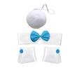 Long  Rabbit Ears Headband Bowtie Cuffs Rabbit Costume Set Club Party Outfit Stage Suit Female Role Play Costume