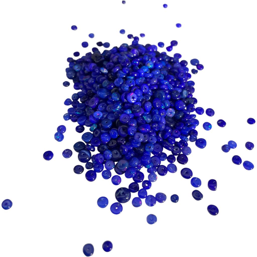 Blue Opal Rondelle Beads: Australian Gemstone Jewelry Making