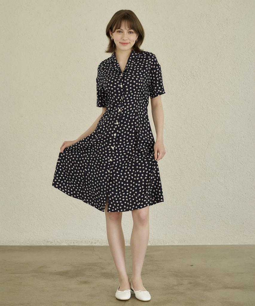 Armour Secret Floral Midi Dress - Navy