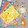 8 Sheets Pokemon Face Swap Puzzle Stickers - Parent-Child DIY Anime Graffiti Journal Stickers