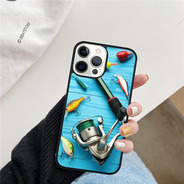 Fishing Tackle Phone Case For iPhone 17 Air 15 16 Cover 11 13 14 Pro Max 12 Plus Max Fundas