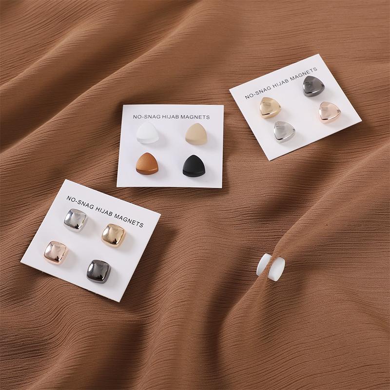 Matte Magnet Hijab Pins for Muslim Headscarf Women Scarf Magnetic Button Shawls Magnetic Brooch Ramadan Islamic Turban Fingdings