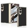 For Samsung Galaxy Z Fold 8 Wide Case Luxury Electroplate Skin-Friendly Matte Leather Hinge with Tempered Film Shockproof Cover
