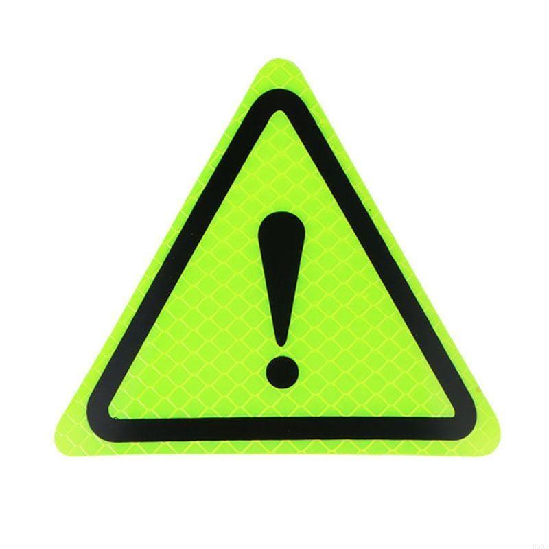 

2025 New Car Decorative for Triangle Warning Label Bumper Decal Reflective Warning Sticke зелёный