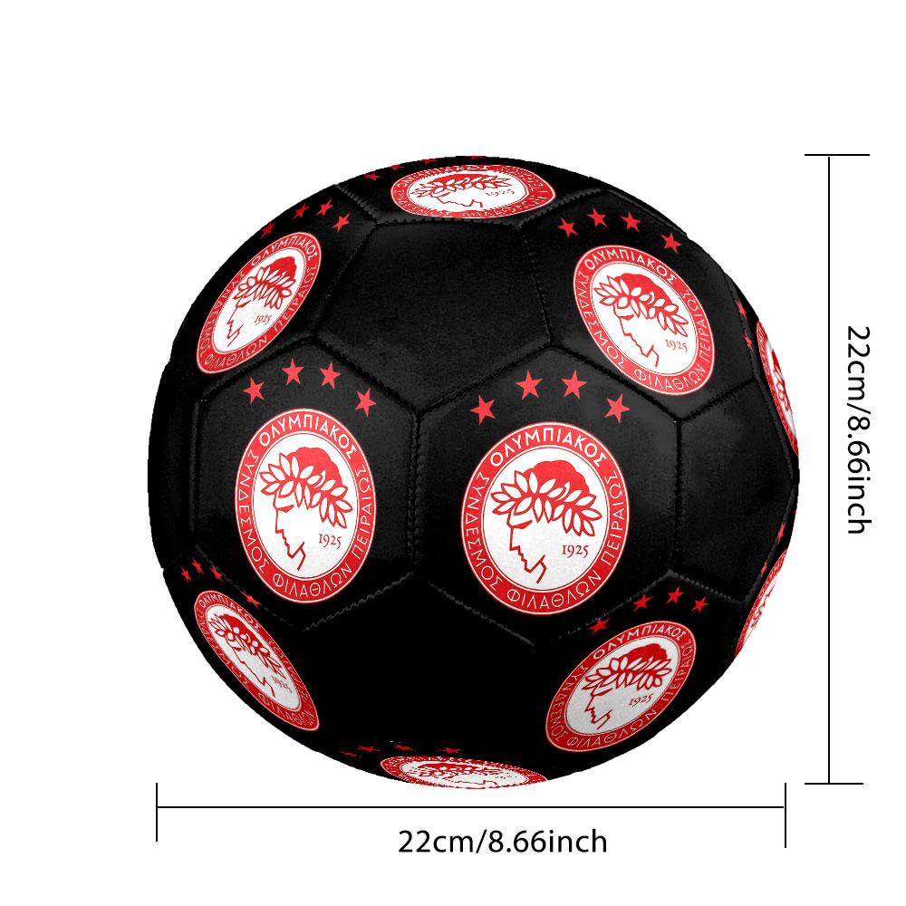 1 Stück Olympiacos Piräus Größe 5 Fußball PragHallenfußball Ball Bunt Alle Altersgruppen Maschinengenäht PVC Wettkampfbereit Langlebig Hoher Rückprall