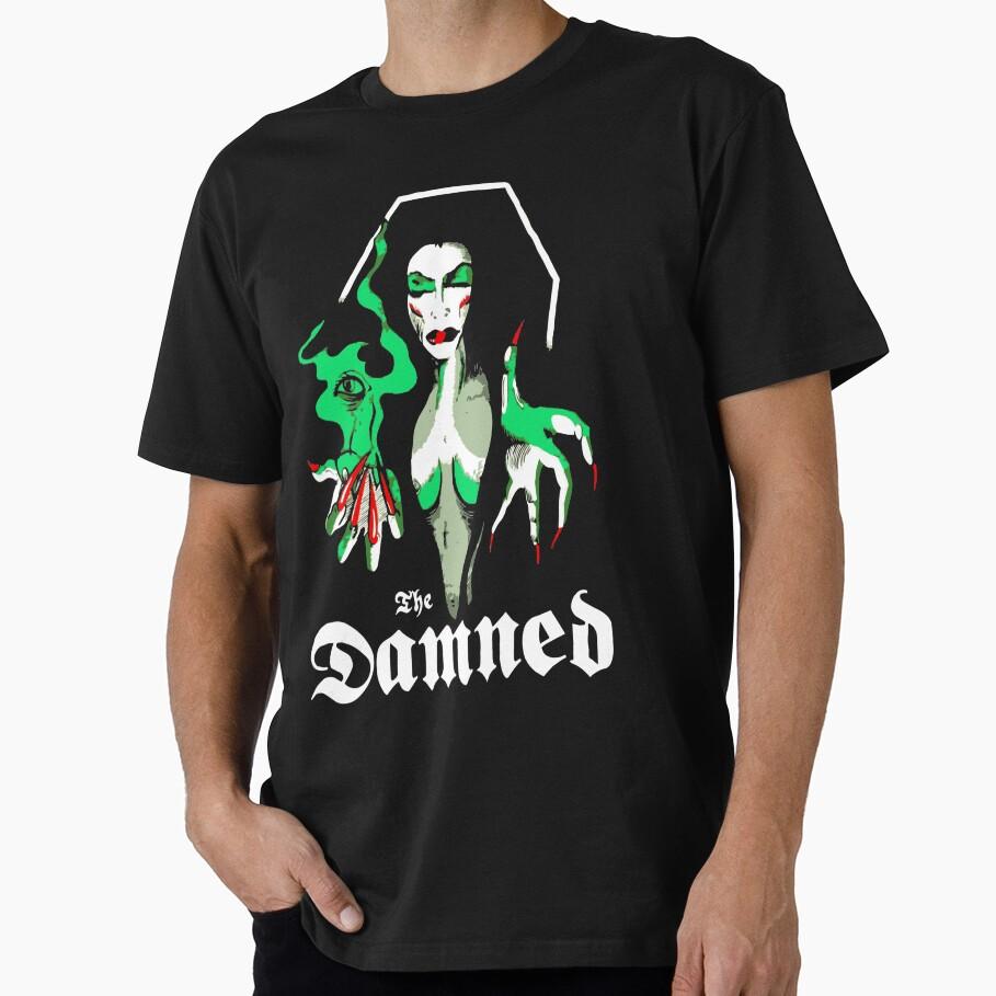 THE DAMNED Vampira 80s horror movie Elvira Mistress Of The Dark t shirt 100 cotton print Graphic Clothes All size S6XL tops S