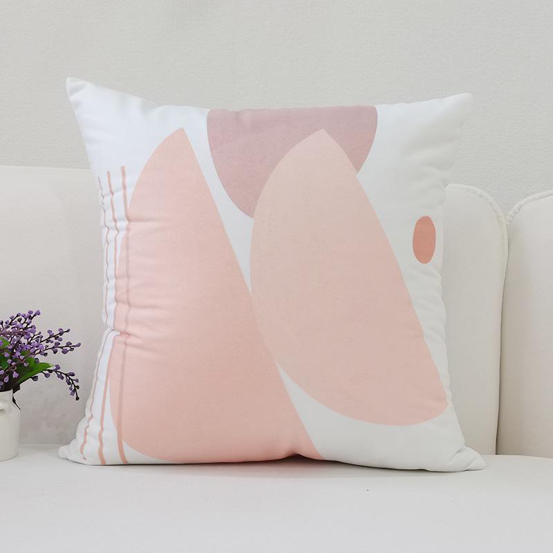 Nordic New Geometric Pillowcase Abstract Print Simple Bedside Sofa Car Cushion Pillowcase Does Not Include Pillow Core