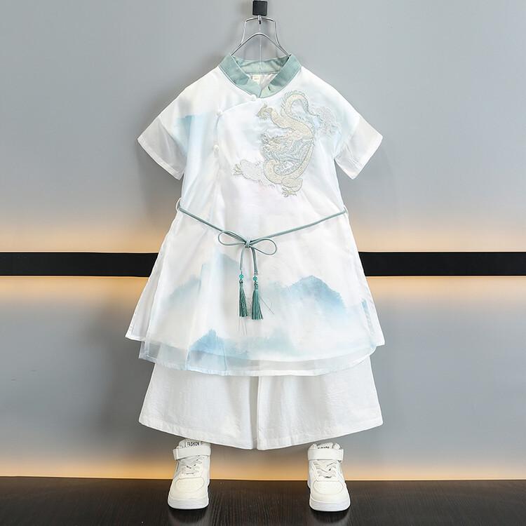 

Мальчишеский ханьфу - Летний костюм династии Сун-Тан для фестивалей 2024 года 130 cm