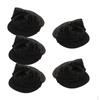 5 Cappello da cuoco da panettiere da chef elastico regolabile per uomo donna Nero