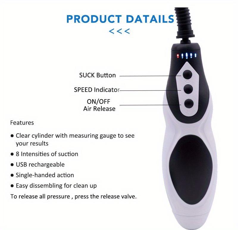 1 Set Pussy Pump (Include Two Size Cover) Non-slip And Leak-proof Latex Edge Sexual Enhancers Sex Toys For Men Women Couple Breast Pump Clitoris Stimu