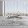 Wabi-Sabi Loop Pile Carpet: Non-Slip Floor Mat for Living Room, Light Luxury Coffee Table, and Bedroom Decor
