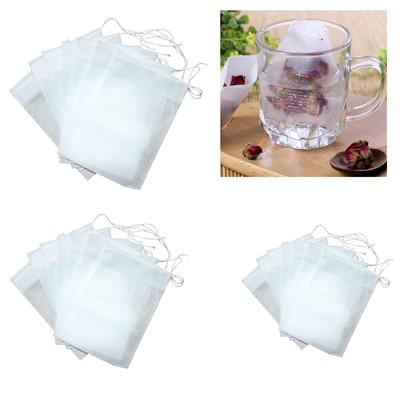 100pcs Empty Tea Bags with Drawstring Perfect for Brewing Teas and Spices Versatile Bags for Loose Tea Spices and More