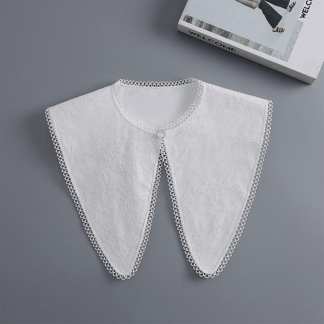 Linbaiway New Lapel Fake Collar Vintage Detachable Shirt Collar for Women Blouse Sweater False Collar Lapel Top Neckwear Ties
