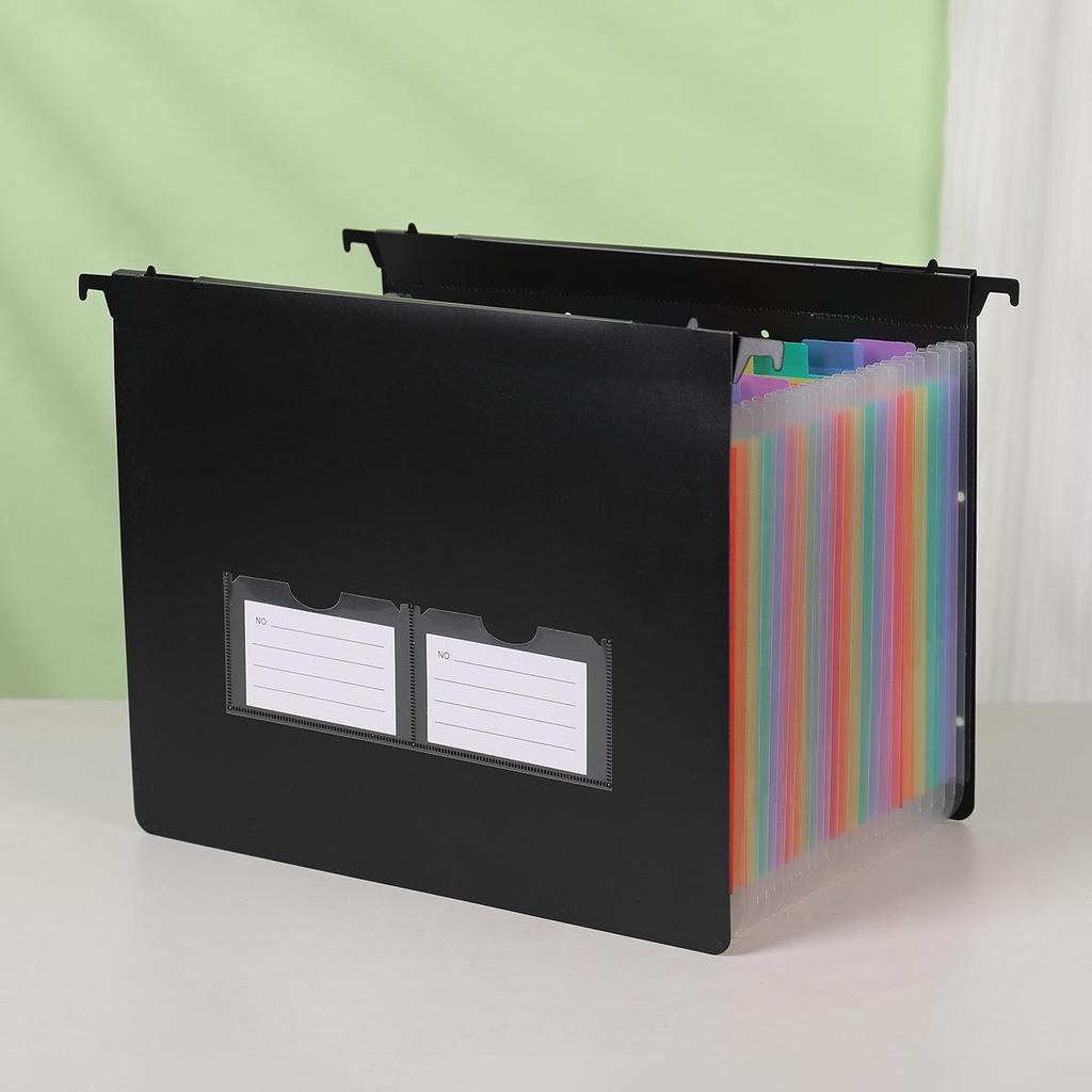 Double-Sided Waterproof Accordion Folder: 7/13 Grids for Office Document Storage