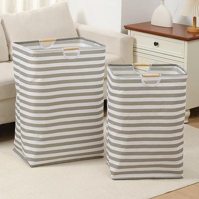 Large Capacity Laundry Basket Portable Dirty Clothes Storage Basket With Handle Black Durable Linen Foldable Laundry Basket