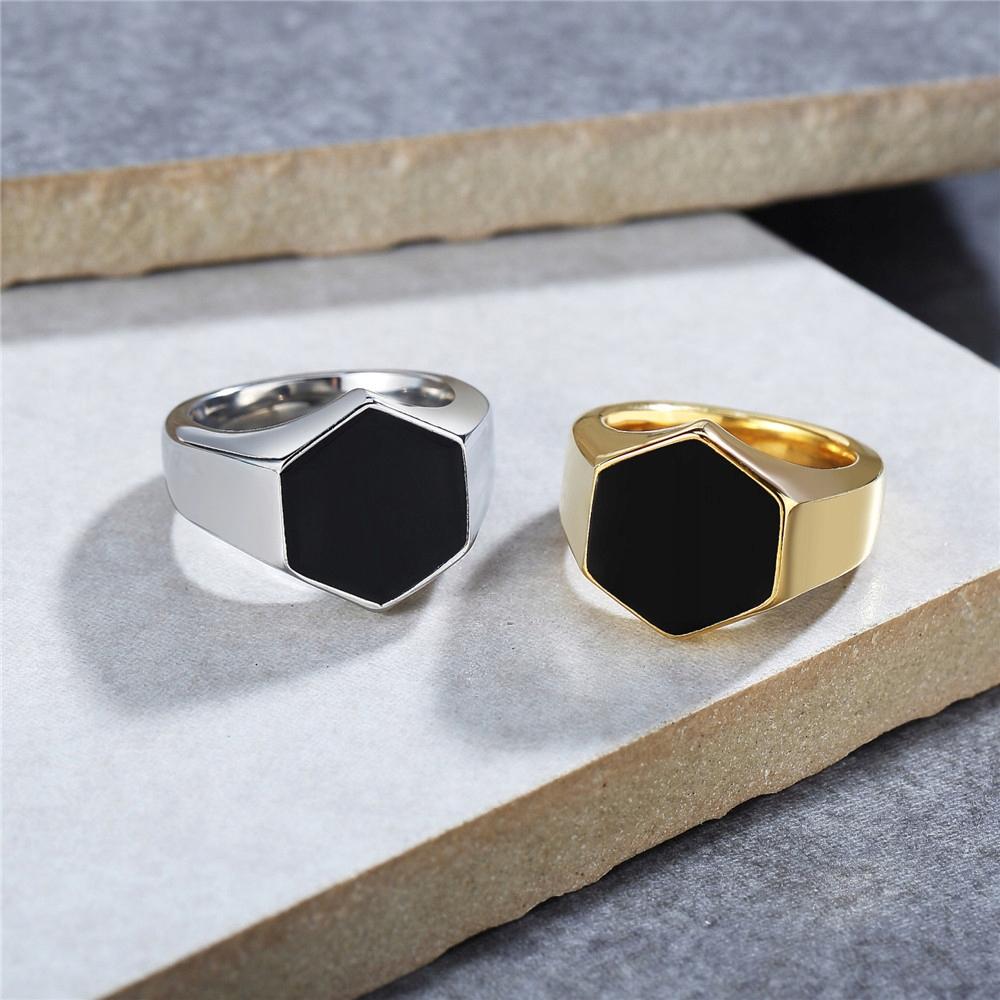 Unisex Signet Ring Engravable 316L Steel Eu22 Us10