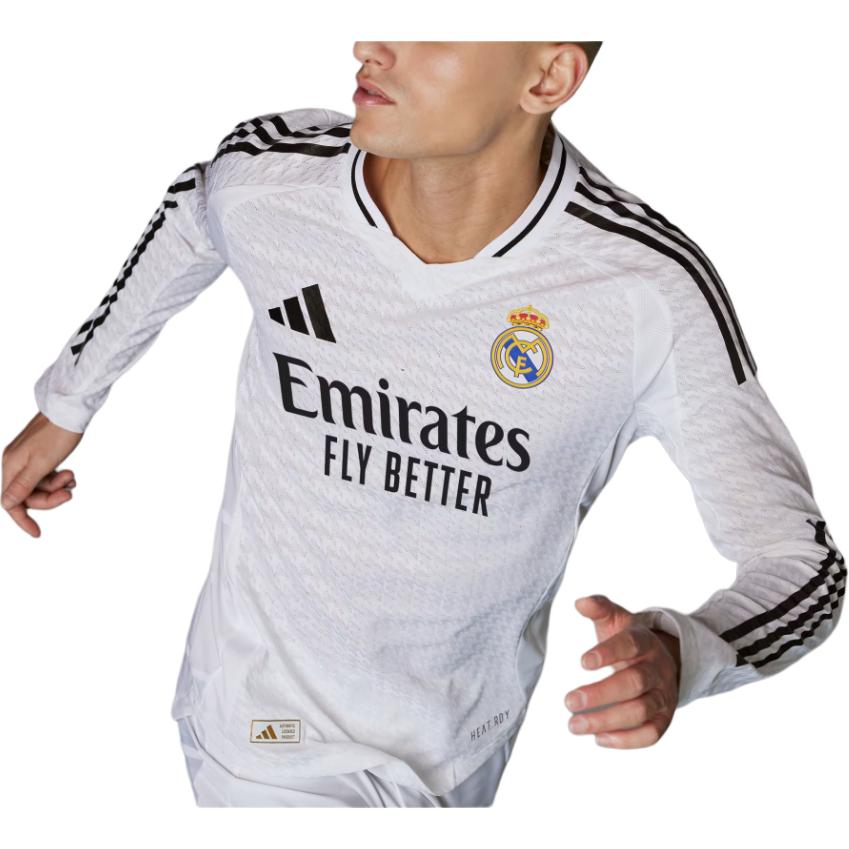 Adidas Free Shipping With AdiClub Real Madrid 24/25 Long Sleeve Home Authentic Jersey IT5204