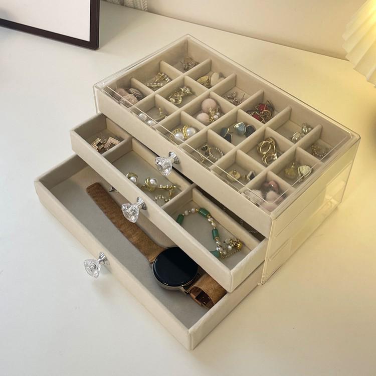 Küpe, Küçük Küpe ve Kolyeler için Yüksek Kalite Oksitlenmeyi Önleyici Kadife Takı Saklama Kutusu