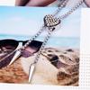 Elegant Heart Shaped Neckwear Rhinestones Accented Unisex Stainless Steel Necklace Slidable for Gifting and Daily Use