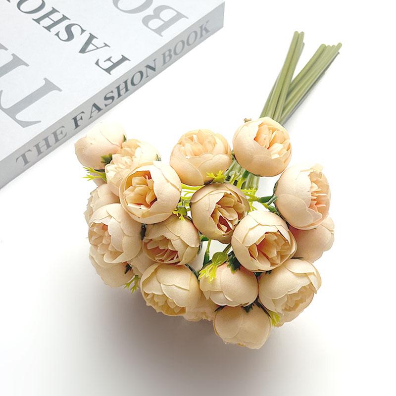 Ranunculus Artificial Flower,Faux Peonies Artificial Flowers 11.8 Inch Silk Flowers with Stems,27 Corollas Bouquet Decorations