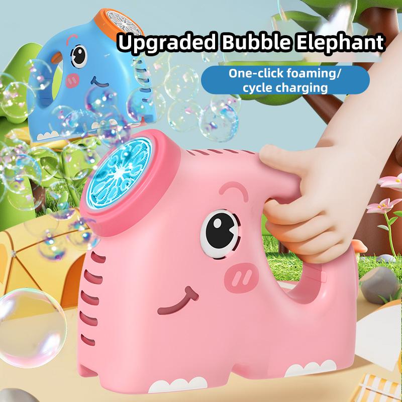 Fully Automatic Bubble Gun, Elephant Bubble Machine, Automatic Air Blower, Children'S Toy With Bubble Liquid, Suitable For Beach