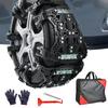 6 Stück Auto Reifen Schneeketten Rutschfest Schwerlast Auto Radkette Verstellbar Winterauto 165-275mm R12 bis R19 Reifen Schnee Matsch Ketten