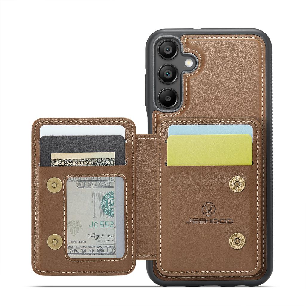 JEEHOOD J05 For Samsung Galaxy A16 5G Case Leather Mobile Cover with Detachable Magnetic Card Bag