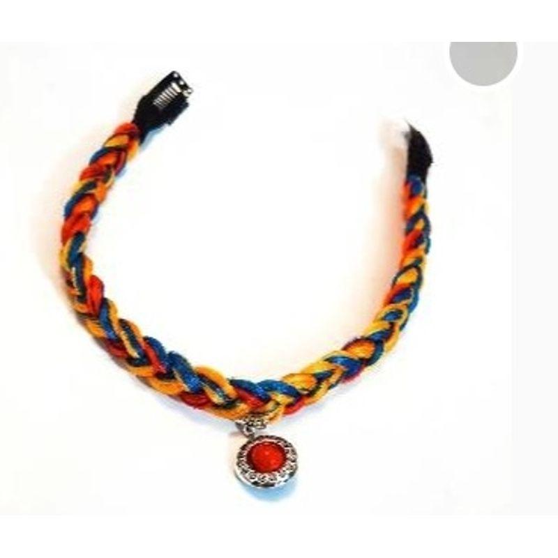 

Nashu Colorful Lengthened Twist Headdress Blue Red Tibetan Braid Separate hair band