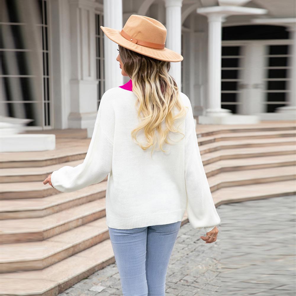 2026 Autumn-Winter Women's Heart-Shaped Valentine’s Day Round Neck Knit Pullover