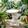 Bear Key Dish Bowl for Entryway Table 3D Printed Cute Bear Statue with Tray Cartoon Animal Figurine Candy Dish for Indoor Home Decor
