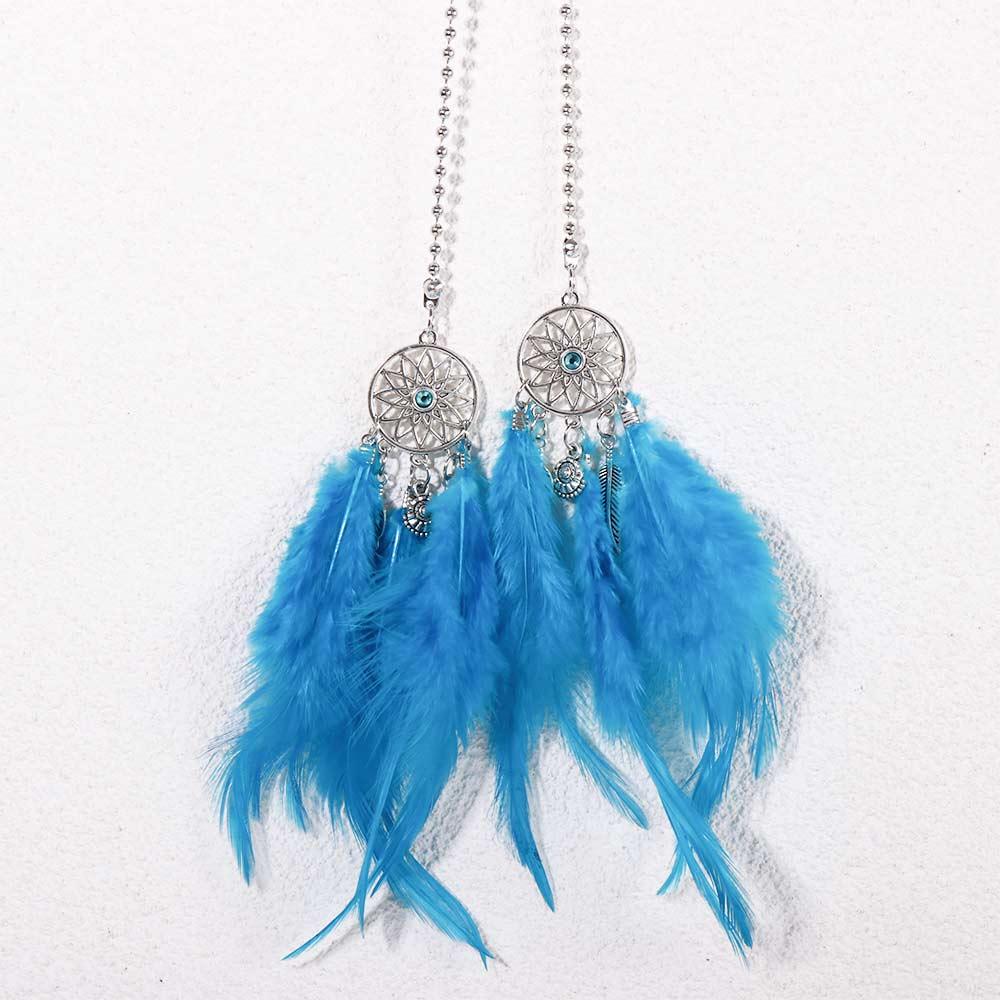 Wall Hanging Car Ornament Handmade Car Pendant Wind Chimes Feather Dreamcatcher Dream Catcher