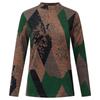 Women's Long Sleeve Pullover Round Neck Long Sleeve Warm Thickened Vintage Long Sleeve