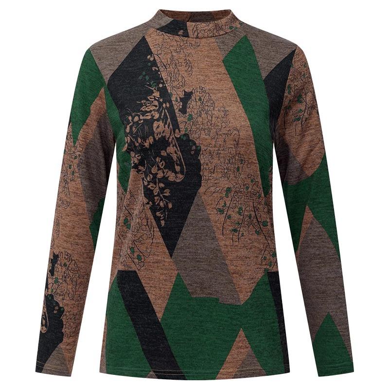 Women's Long Sleeve Pullover Round Neck Long Sleeve Warm Thickened Vintage Long Sleeve