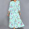 Oversized Two Piece Outfit Floral Midi Dress With Short Sleeve Chiffon Jacket Shawl