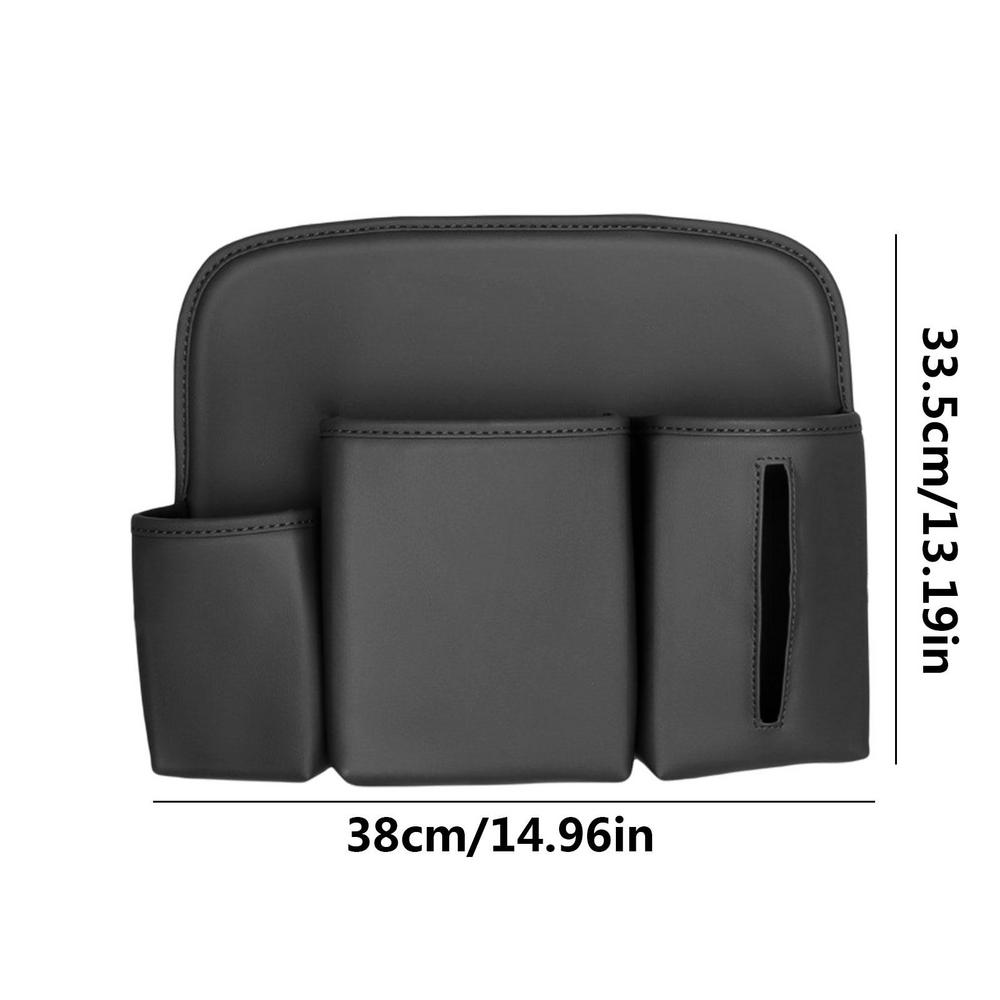 Automotive Seat Back Organizers Backseat PU Leather Car Purse Holder Dog Pet Barrier Multifunctional Pocket Container Handbag