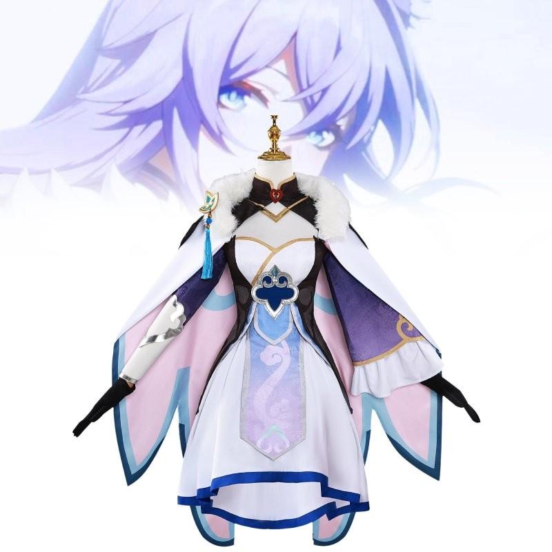 Charming White Cosplay Costume For Cloudstrider With Accessories For Anime Fans
