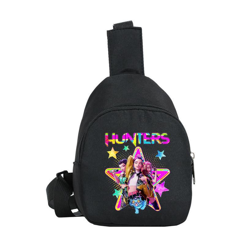 Kids Girls Kpop Hunters Rumi Zoey Mira Printed Student Lightweight Breast Bag Casual Messenger Bags