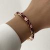 Classic Flower Thin Bangle for Women Cottagecore Enamel Floral Spring Bracelet Fashion Old Money Jewelry Gift