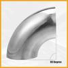 1pcs OD 3 Inch 90 Degree Mandrel Bend Elbow SS304 Stainless Steel Bend Tube Exhaust Elbow Pipe for Car Modified Exhaust System 3" Piping Silver Tone